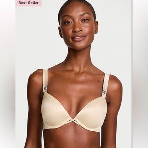 Victoria Secret Scattered Shine Strap Push Up Bra in Sandstone Womens Size 30D